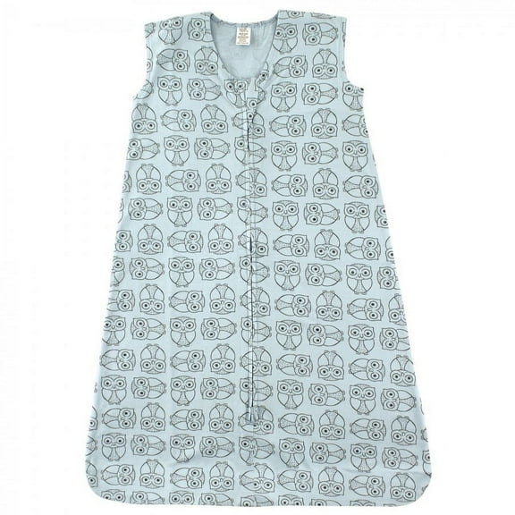 Touched by Nature Baby Boy Organic Cotton Sleeveless Wearable Sleeping Bag, Sack, Blanket, Owl, 6-12 Months