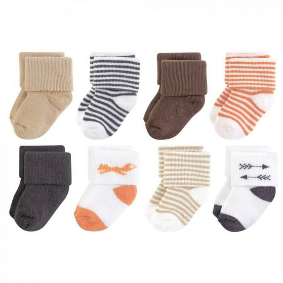 Touched by Nature Baby Boy Organic Cotton Socks, Fox, 6-12 Months