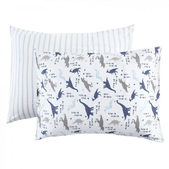 Touched by Nature Baby Boy Organic Cotton Toddler Pillowcase, Dino, One Size
