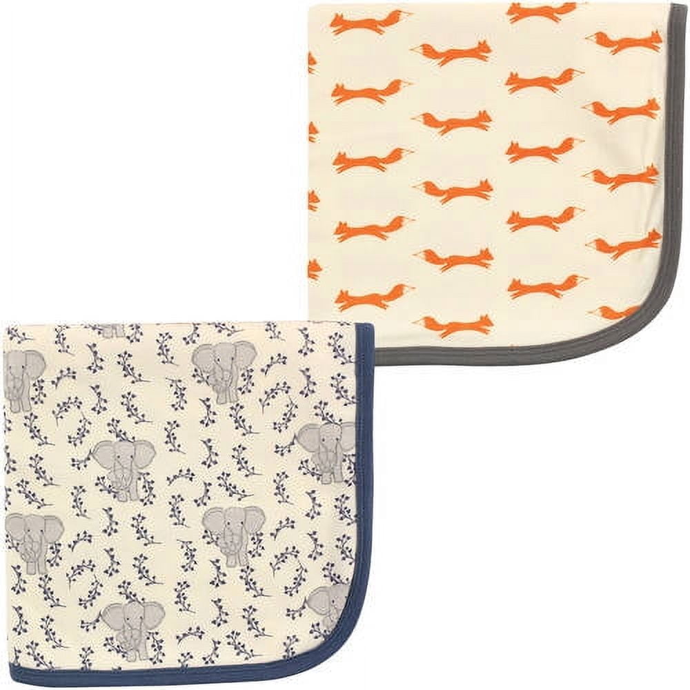Touched by Nature Baby Boys' Organic Cotton Swaddle Blanket, 2-Pack, Choose Your Color