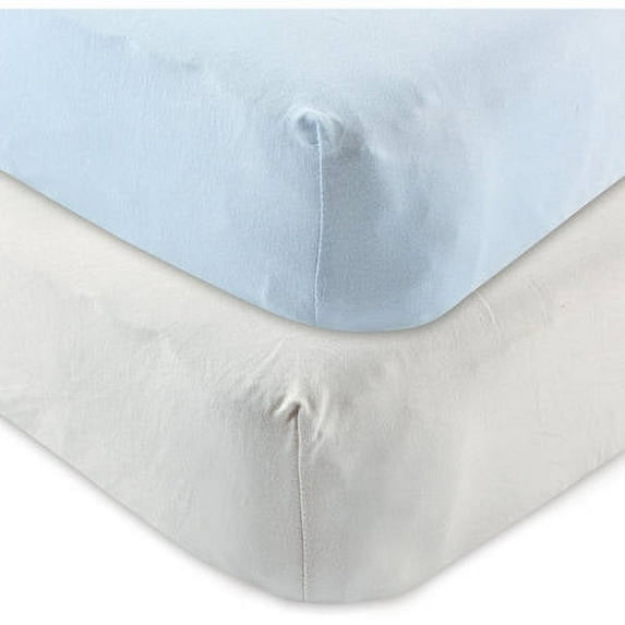 Touched by Nature Baby Boys' and Girls' Organic Cotton Fitted Crib Sheet, 2-Pack, Choose Your Color