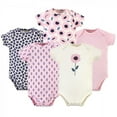 thumbnail image 1 of Touched by Nature Baby Girl Organic Cotton Bodysuits 5pk, Blossoms, 6-9 Months, 1 of 6