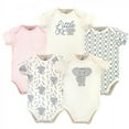thumbnail image 1 of Touched by Nature Baby Girl Organic Cotton Bodysuits 5pk, Girl Elephant, Preemie, 1 of 6