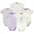 thumbnail image 1 of Touched by Nature Baby Girl Organic Cotton Bodysuits 5pk, Lavender, 12-18 Months, 1 of 6