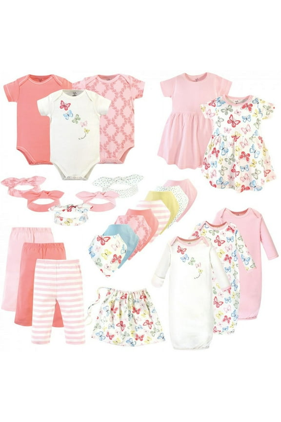 Baby Girl Organic Cotton Layette Set and Gift Set