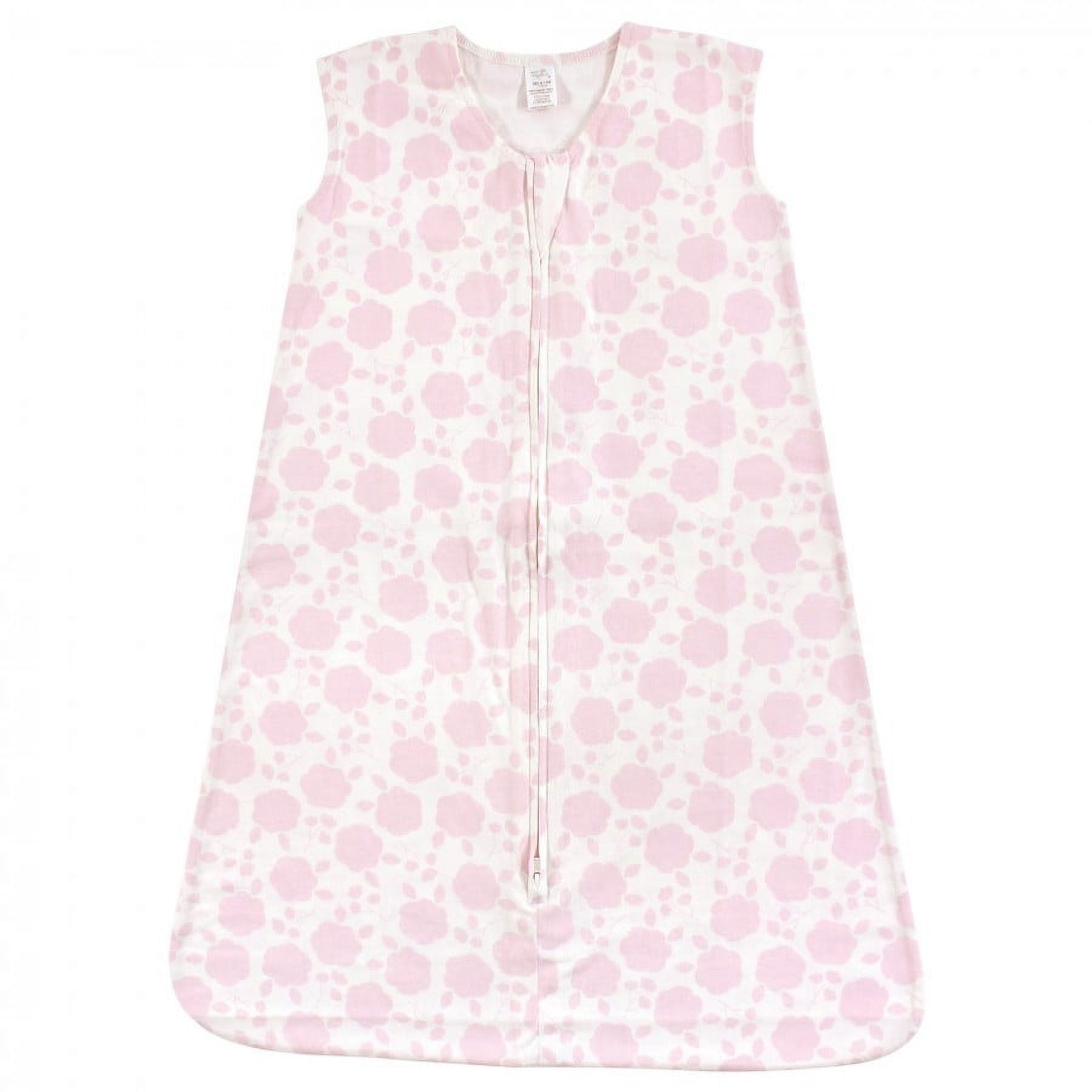 Touched by Nature Baby Girl Organic Cotton Sleeveless Wearable Sleeping Bag, Sack, Blanket, Floral Shadow, 12-18 Months