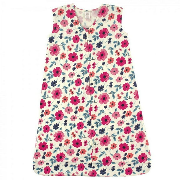 Touched by Nature Baby Girl Organic Cotton Sleeveless Wearable Sleeping Bag, Sack, Blanket, Garden Floral, 0-6 Months