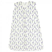 Touched by Nature Baby Girl Organic Cotton Sleeveless Wearable Sleeping Bag, Sack, Blanket, Lavender, 0-6 Months