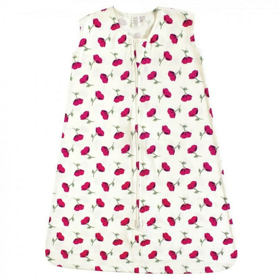 Touched by Nature Baby Girl Organic Cotton Sleeveless Wearable Sleeping Bag, Sack, Blanket, Petals, 0-6 Months