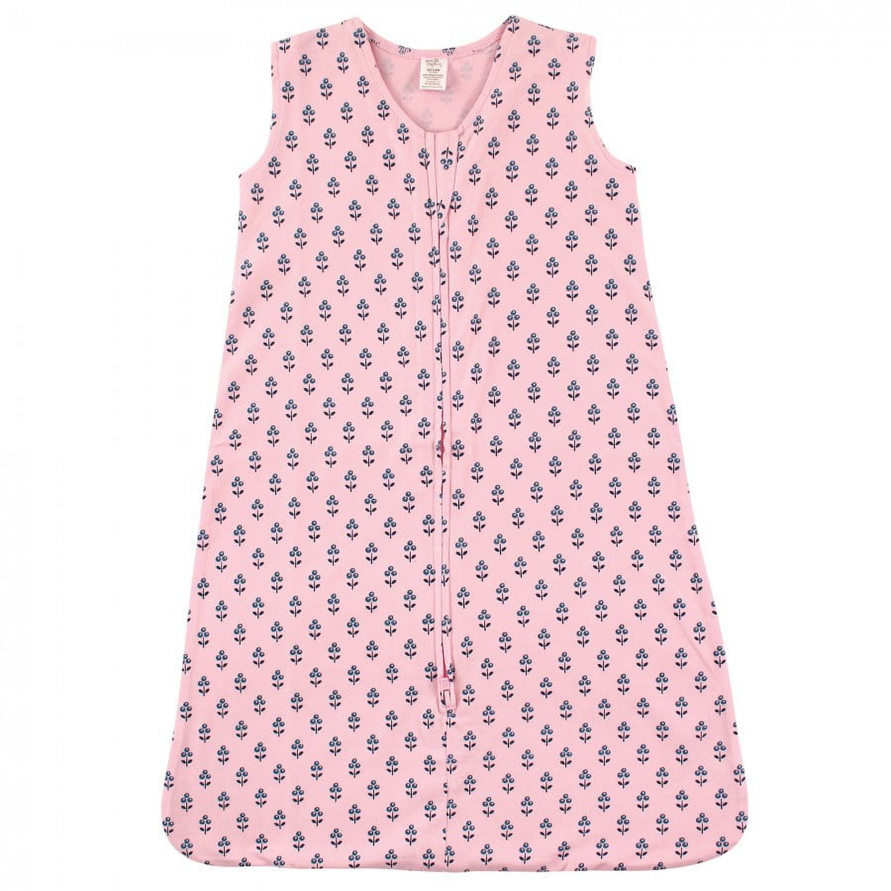 Touched by Nature Baby Girl Organic Cotton Sleeveless Wearable Sleeping Bag, Sack, Blanket, Tiny Flower, 12-18 Months