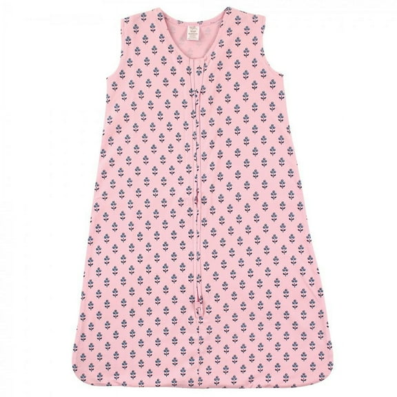 Touched by Nature Baby Girl Organic Cotton Sleeveless Wearable Sleeping Bag, Sack, Blanket, Tiny Flower, 6-12 Months