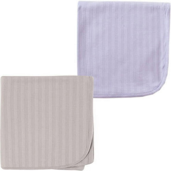 Touched by Nature Baby Girls' Organic Cotton Swaddle Blanket, 2-Pack, Choose Your Color