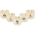 thumbnail image 1 of Touched by Nature Baby Organic Cotton Bibs 5pk, Guacamole, One Size, 1 of 3