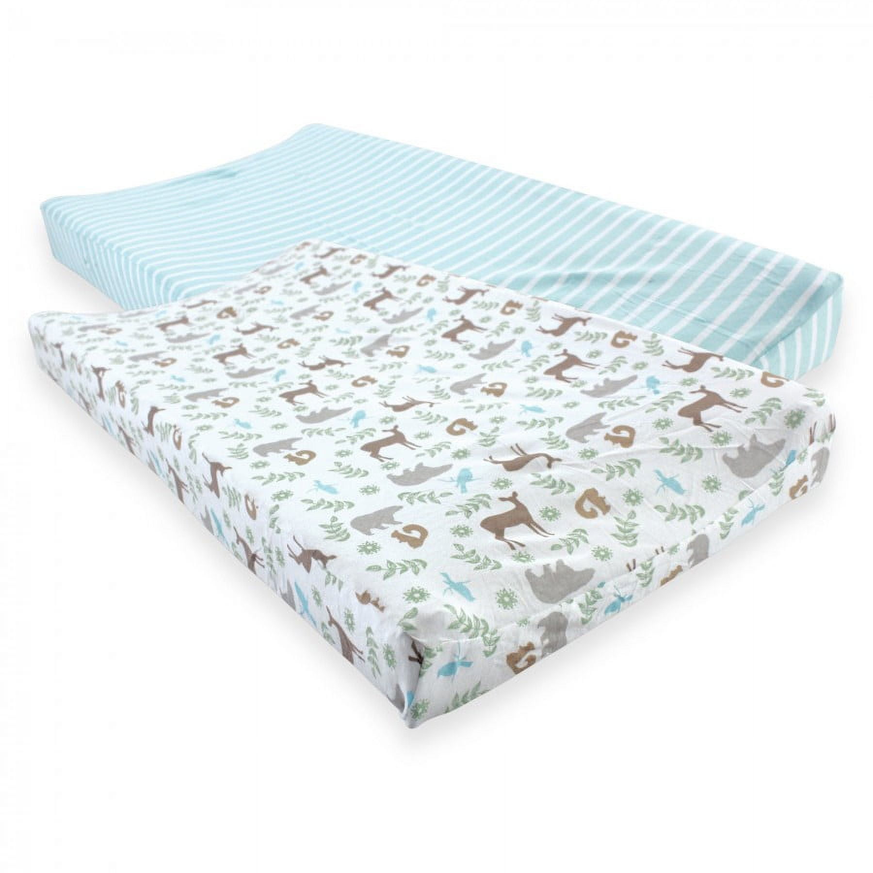 Forest Print Organic Cotton Baby Changing Pad Cover