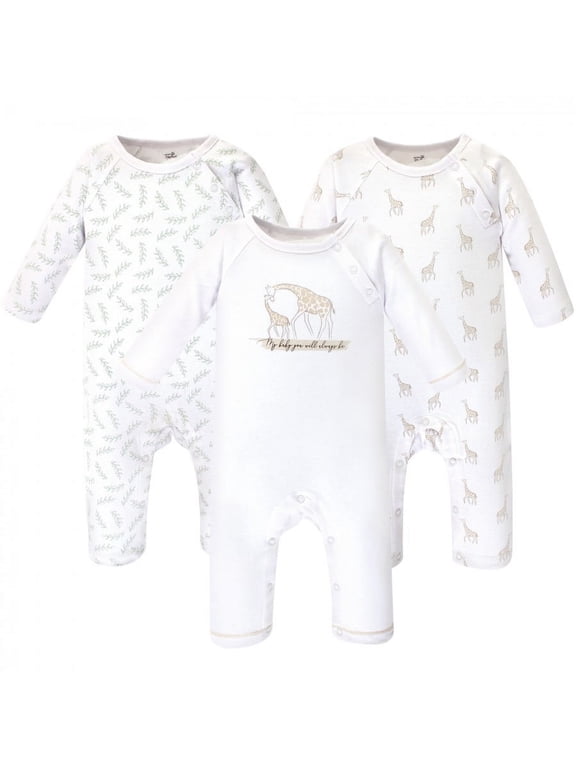 Baby Organic Cotton Coveralls 3pk, Little Giraffe, 0-3 Months
