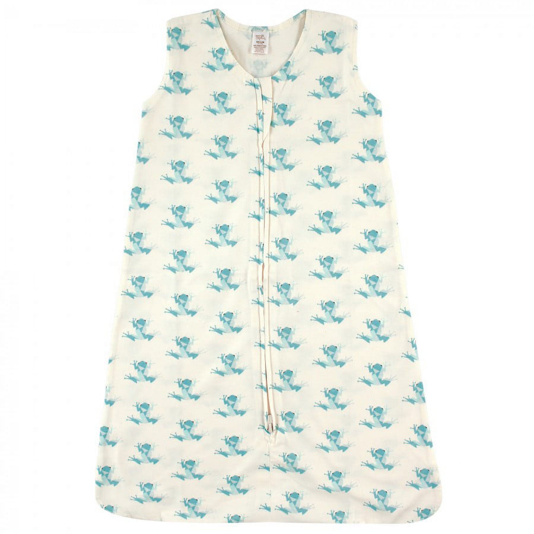 Touched by Nature Baby Organic Cotton Sleeveless Wearable Sleeping Bag, Sack, Blanket, Geometric Frog, 18-24 Months