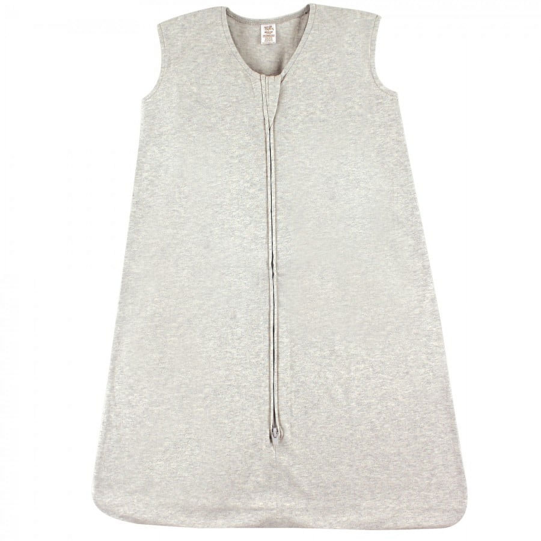 Touched by Nature Baby Organic Cotton Sleeveless Wearable Sleeping Bag, Sack, Blanket, Solid Heather Gray, 18-24 Months