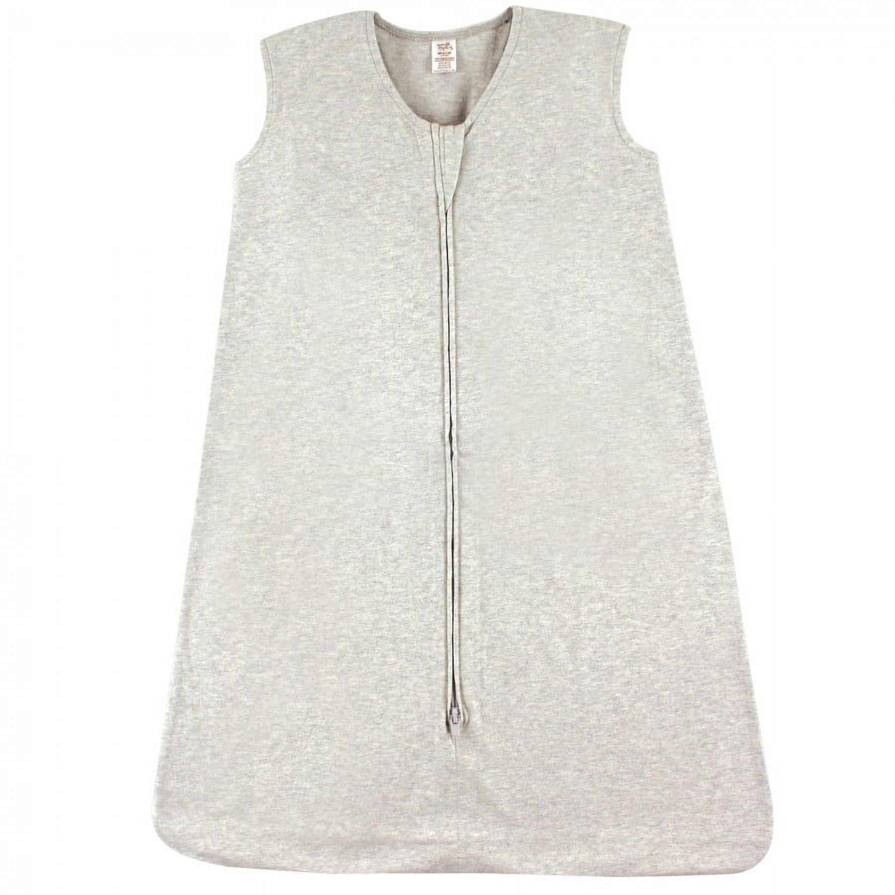 Touched by Nature Baby Organic Cotton Sleeveless Wearable Sleeping Bag, Sack, Blanket, Solid Heather Gray, 6-12 Months