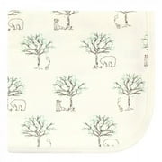 Touched by Nature Baby Organic Cotton Swaddle, Receiving and Multi-purpose Blanket, Birch Trees, One Size