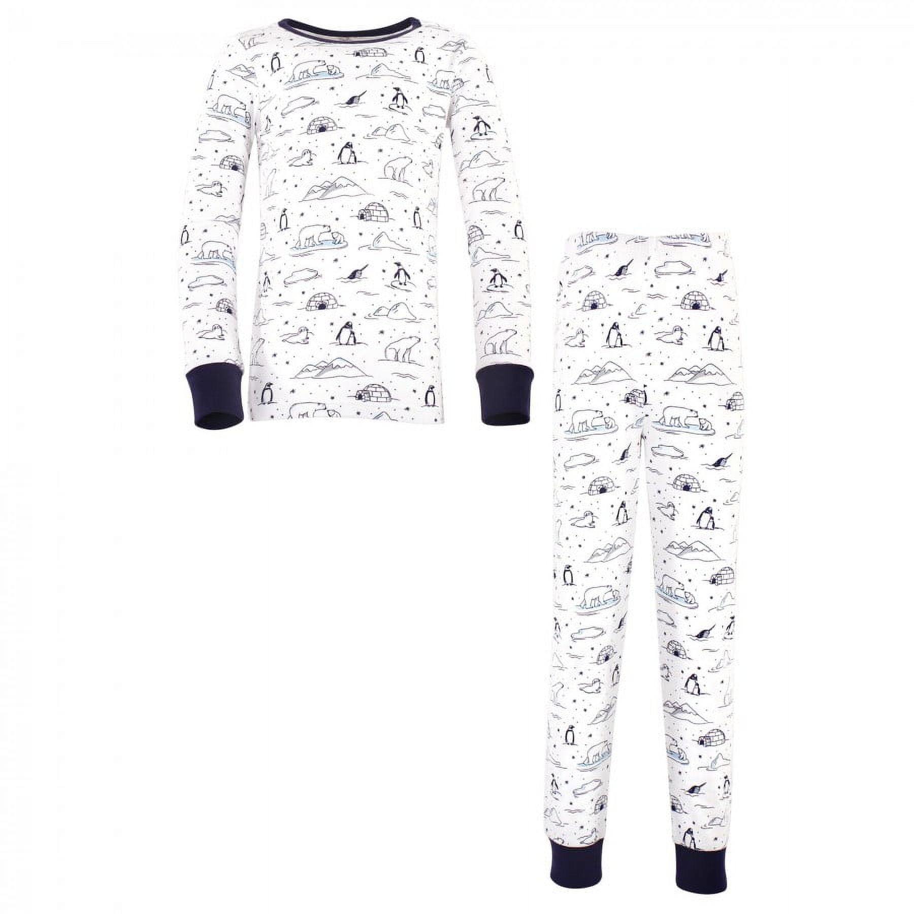 Touched by Nature Baby, Toddler and Kids Unisex Organic Cotton Tight-Fit Pajama Set, Arctic, 2 Toddler