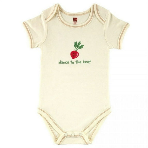 Touched by Nature Baby Unisex Organic Cotton Bodysuits, Beet, 0-3 Months