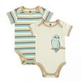 thumbnail image 1 of Touched by Nature Baby Unisex Organic Cotton Bodysuits, Owl, 6-9 Months, 1 of 1