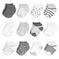 thumbnail image 1 of Touched by Nature Baby Unisex Organic Cotton Socks, Cream Charcoal Stars, 12-24 Months, 1 of 2