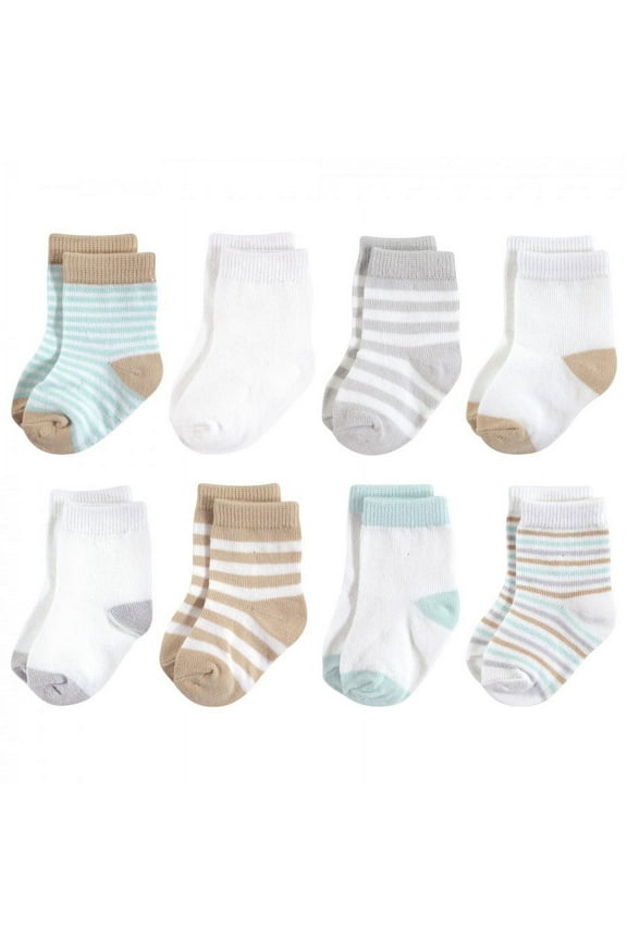 Baby Unisex Organic Cotton Socks, Neutral Mint, 0-6 Months