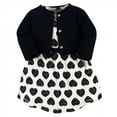 thumbnail image 1 of Touched by Nature Baby and Toddler Girl Organic Cotton Dress and Cardigan 2pc Set, Heart, 0-3 Months, 1 of 4