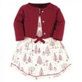 thumbnail image 1 of Touched by Nature Baby and Toddler Girl Organic Cotton Dress and Cardigan 2pc Set, Winter Woodland, 0-3 Months, 1 of 4