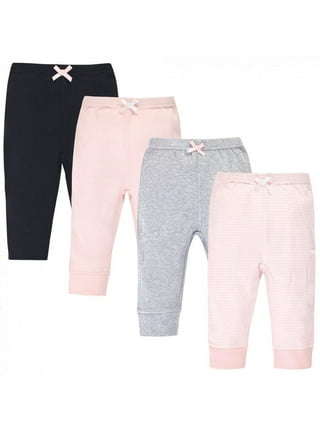 Garanimals Baby Girls' Fleece Jogger Pants, 3-Pack, Sizes 6M-24M 