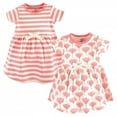 thumbnail image 1 of Touched by Nature Baby and Toddler Girl Organic Cotton Short-Sleeve Dresses 2pk, Tulip, 3 Toddler, 1 of 4