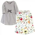 thumbnail image 1 of Touched by Nature Baby and Toddler Organic Cotton Long-Sleeve Dresses 2pk, Flutter Garden, 3 Toddler, 1 of 3