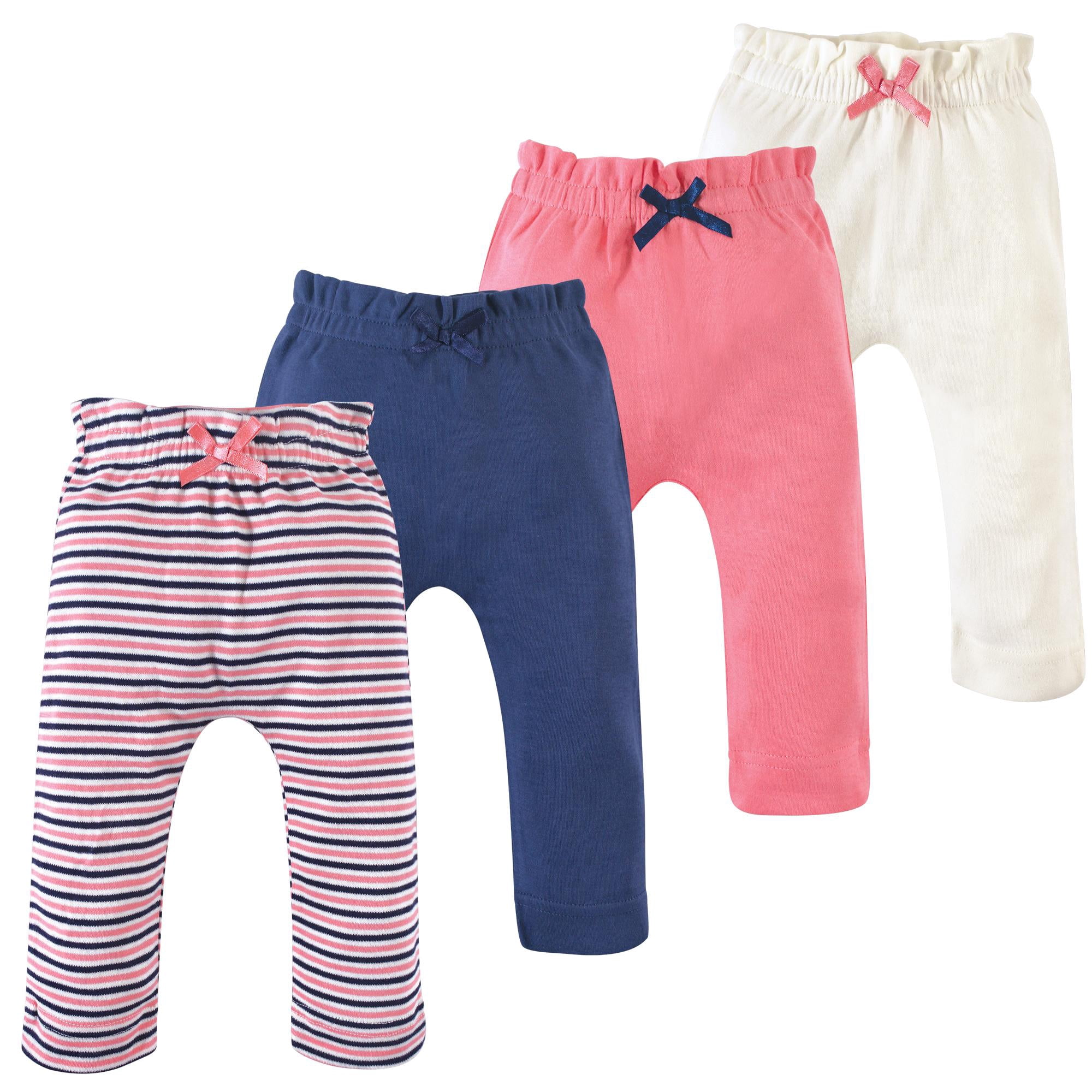 Touched by Nature Basics Infant Baby Organic Cotton Pants 4-Pack, Coral Coast, 18-24 Months