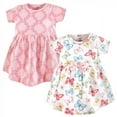 thumbnail image 1 of Touched by Nature Big Girls and Youth Organic Cotton Short-Sleeve Dresses 2pk, Butterflies, 8 Years, 1 of 5