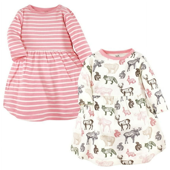 Touched by Nature Girls Organic Cotton Dresses, Woodland, 7 Years