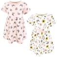 thumbnail image 1 of Touched by Nature Girls Organic Cotton Short-Sleeve Dresses, Soft Wildflower, 2T, 1 of 4