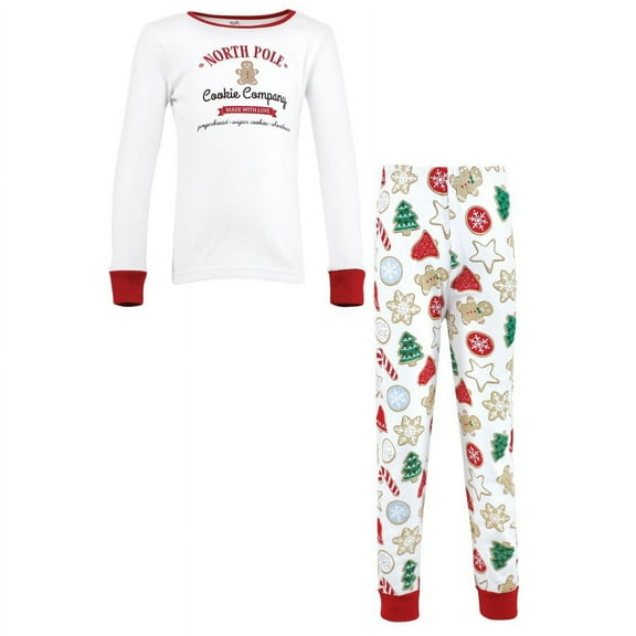 Touched by Nature Infant and Toddler Organic Cotton Tight-Fit Pajama Set, Christmas Cookies, 6-12 Months