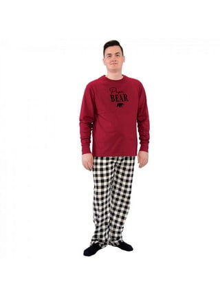 Jolly Jammies Men's Plaid Bear Holiday Matching Family Pajamas Sleepwear  Set, 2-Piece, Sizes S-XXL