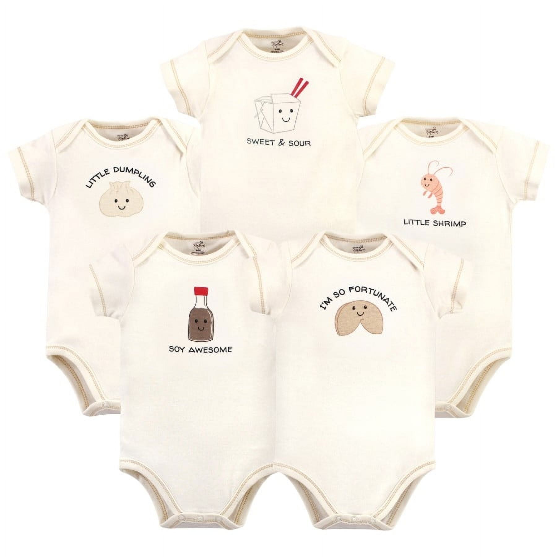 Touched by Nature Organic Cotton Bodysuits, Fortune Cookie, Preemie