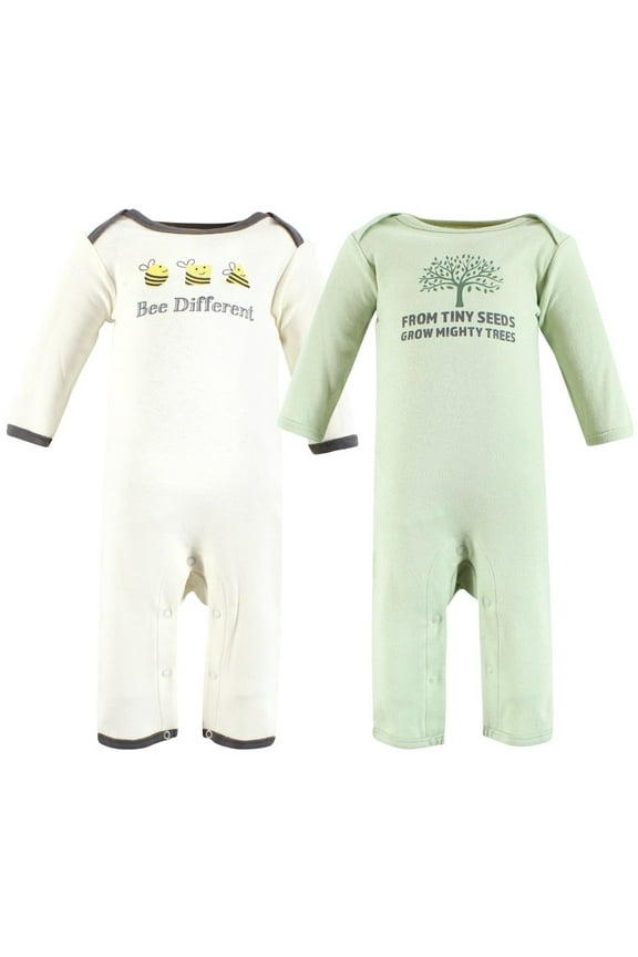 Organic Cotton Coveralls, Bee Different, 0-3 Months