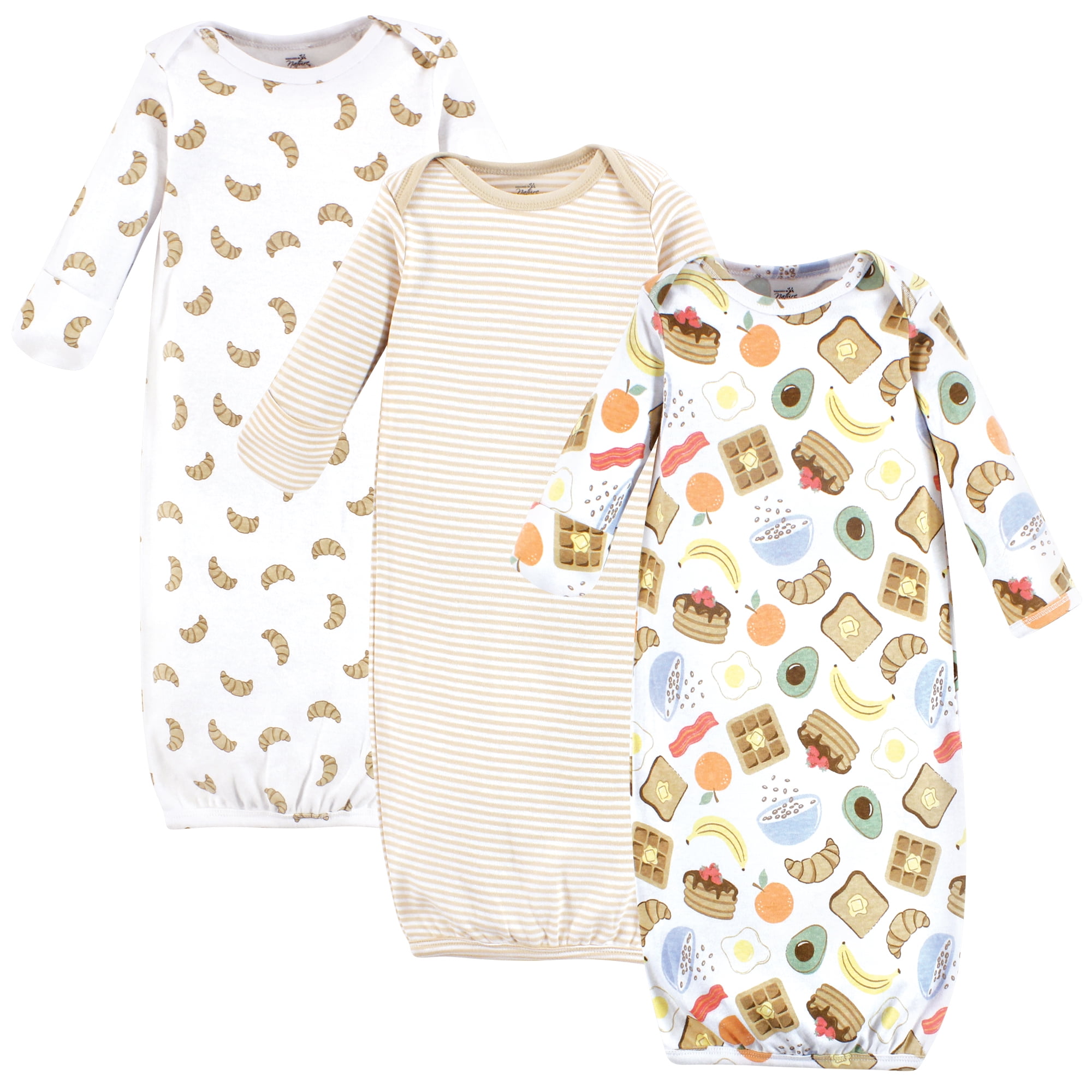 Touched by Nature Organic Cotton Gowns, Breakfast Croissant, Preemie-Newborn