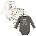 thumbnail image 1 of Touched by Nature Organic Cotton Long-Sleeve Bodysuits, Boy Woodland Alphabet 3-Pack, 12-18 Months, 1 of 5