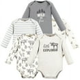 thumbnail image 1 of Touched by Nature Organic Cotton Long-Sleeve Bodysuits, Neutral Woodland, 18-24 Months, 1 of 7