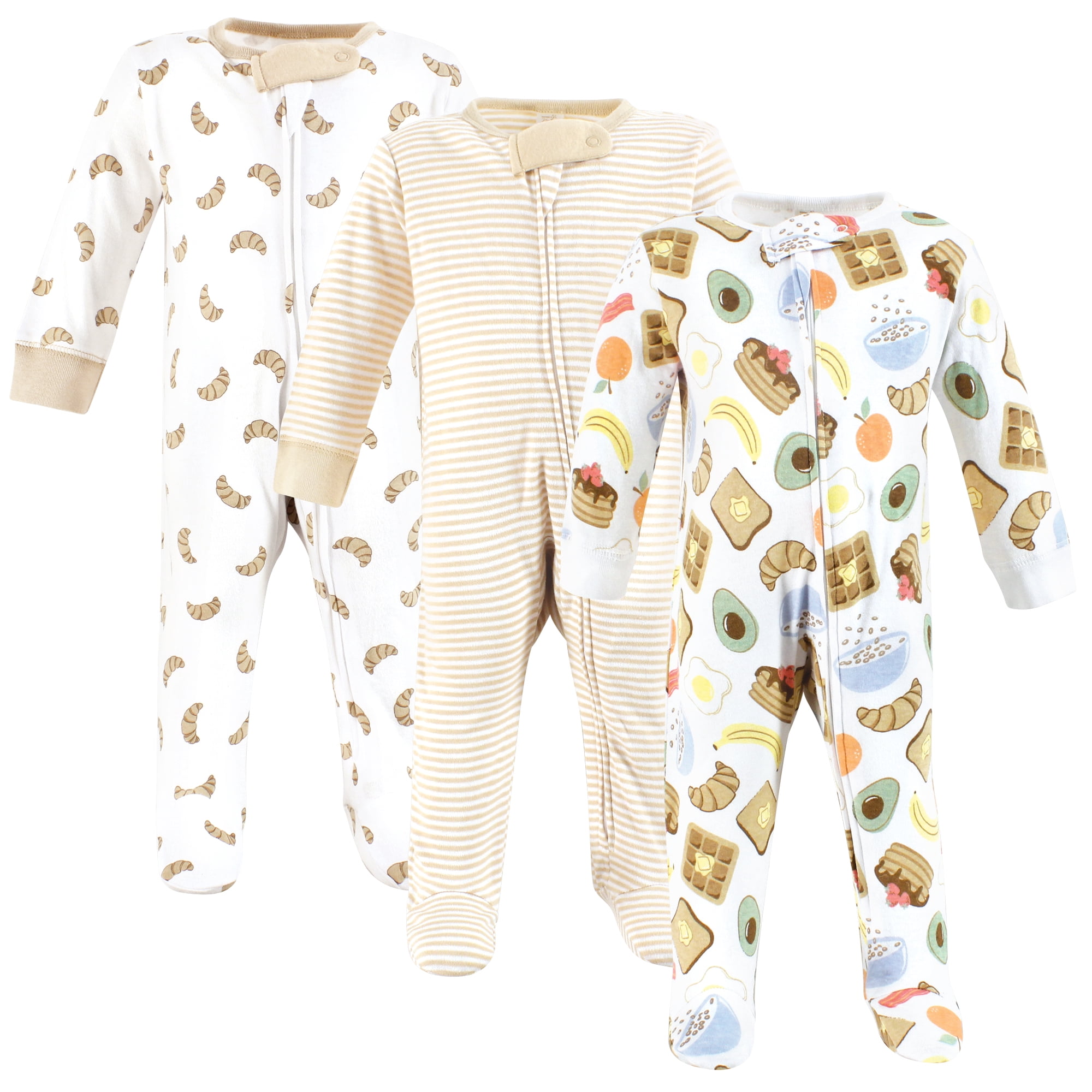 Touched by Nature Organic Cotton Sleep and Play, Breakfast Croissant, Preemie