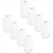 Touched by Nature Organic Cotton Sleeveless Bodysuits 8pk, White, 0-3 Months