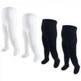 thumbnail image 1 of Touched by Nature Toddler and Kids Girl Organic Cotton Tights, Black White, 7-10 Years, 1 of 3
