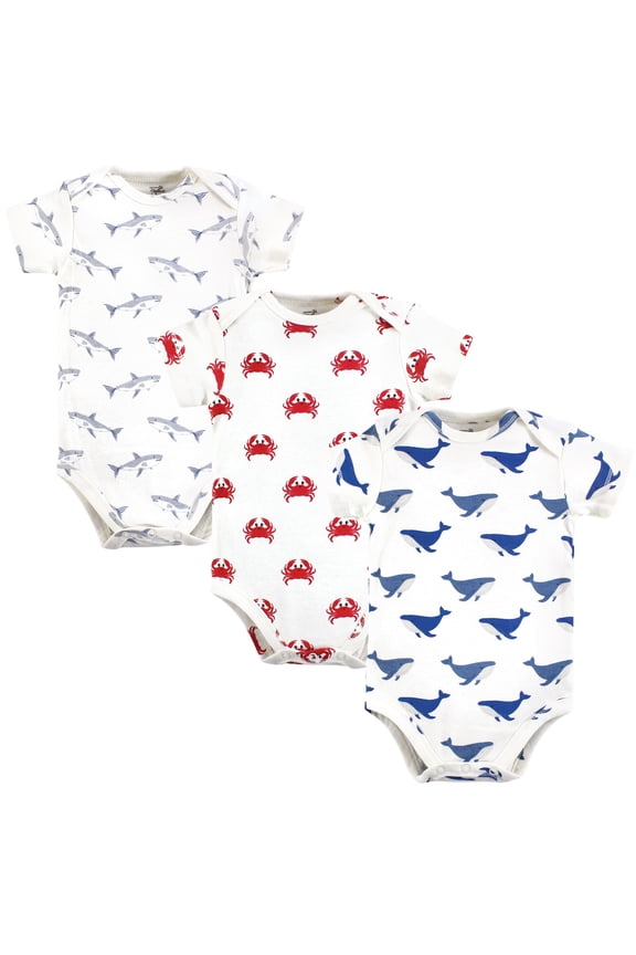 Unisex Baby Organic Cotton Bodysuits, Mystic Sea Creatures, 9-12 Months