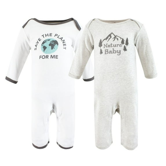Touched by Nature Unisex Baby Organic Cotton Coveralls, Nature Baby, 6-9 Months