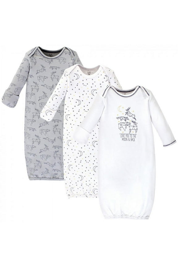 Unisex Baby Organic Cotton Gowns, Constellation, Preemie/Newborn